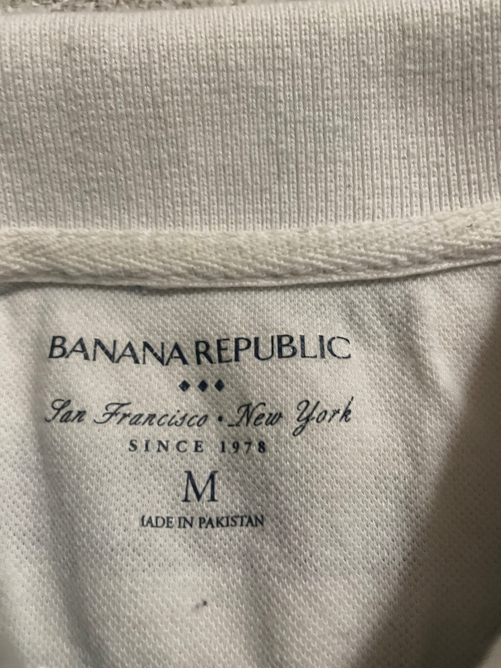Banana Republic Navy, White & Red Striped Polo - Picture 4 of 8